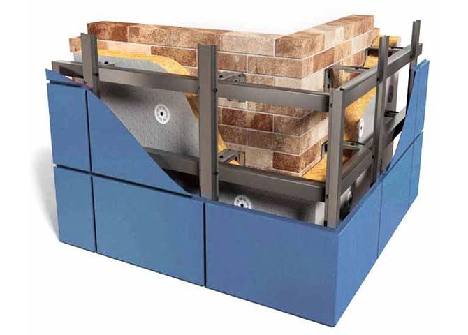 Вентилируемый фасад из металлических кассет