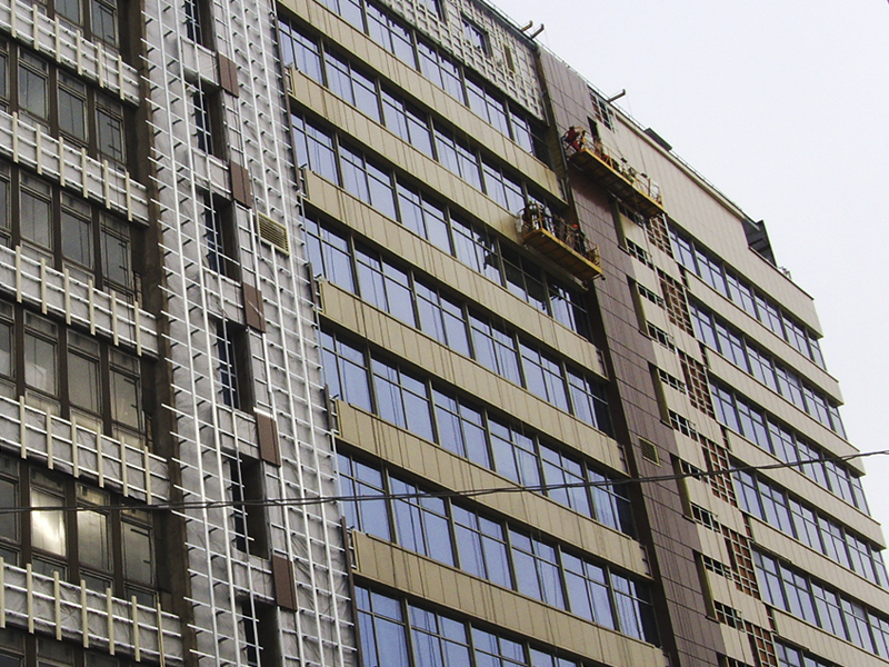 Вентилируемый фасад из металлических кассет